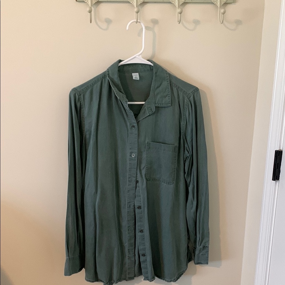 Old Navy Green Button Down Shirt